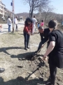 Ученици от СУИЧЕ Благоевград засадиха над 50 дървета в село Еленово