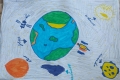 Третокласници от училището в Крупник с впечатляващи картини по повод Световния ден на авиацията и космонавтиката