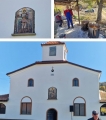 Църквата в благоевградското село Падеш посрещна изгрева с голяма фасадна мозаечна икона Свети Димитър