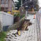 След пропадане на част от тротоара: Спряха строежа на сграда в Благоевград