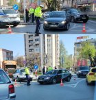 Пътен инцидент затруднява движението на най-натовареното кръгово кръстовище в Благоевград