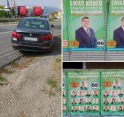 Низост! Кандидат за кмет на Струмяни от ПП Продължаваме промяната разлепва стикери с номер 66 върху номер 32 по плакатите на кандидатите от ПП Обединени земеделци