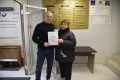 Съюзът на инвалидите в България удостои кмета на община Симитли Апостол Апостолов с почетен диплом  Първа степен