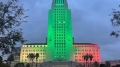 Кметството на Лос Анджелис грейна в цветовете на българското знаме