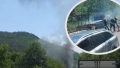 ОГНЕН АД НА ПЪТЯ: Камион избухна в пламъци на пътя за Банско