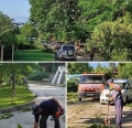 Продължава работата по разчистване на сериозните щети, които понесе парк Свети Врач след снощната буря в град Сандански