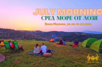 Джулай морнинг сред море от лозя и вино в Хърсово