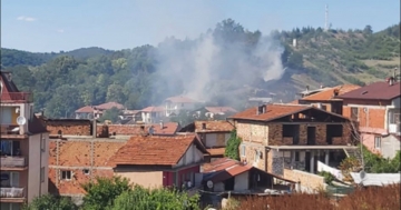 Сухи треви и храсти горят край зоопарка в Благоевград