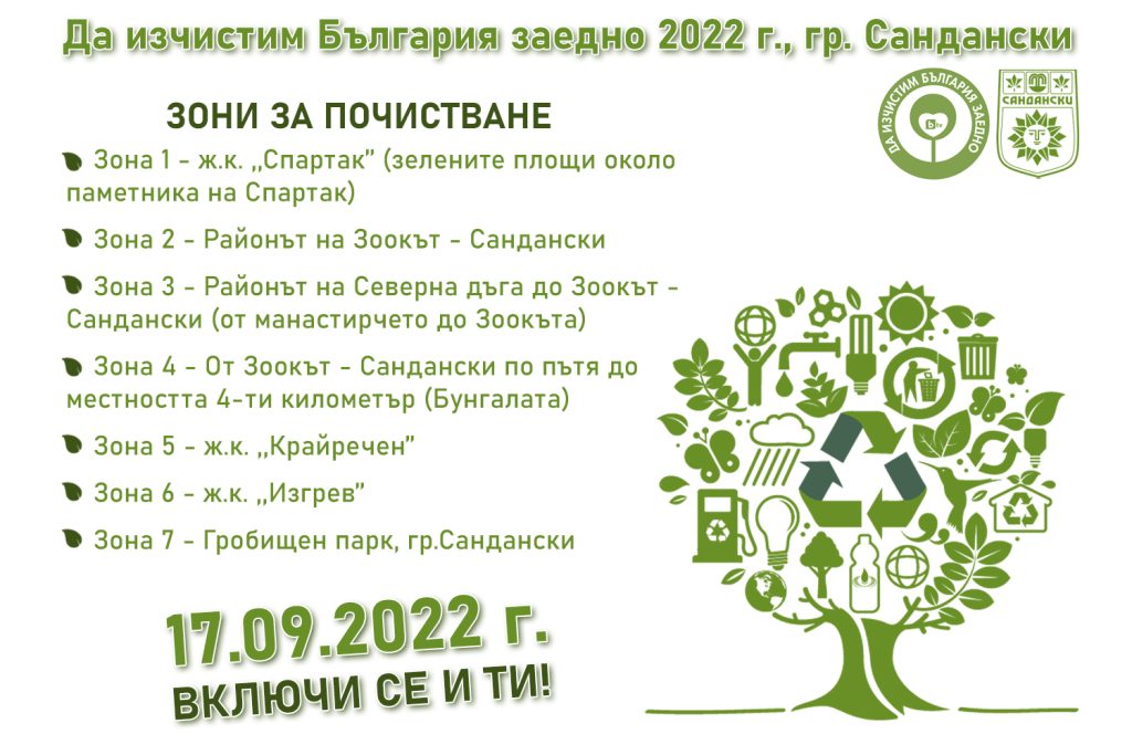Община Сандански ще се включи в инициативата  Да изчистим България заедно”