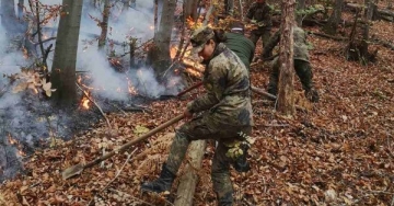 Става страшно: Пожарът на границата се разраства, 300 души се борят с огъня