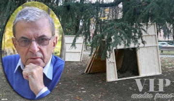 Журналистът Георги Бузов: 100 000 лева, предколедно похарчени от кмета на Благоевград за 11 дървени бараки!!!