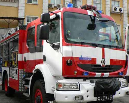 Камион горя на Е-79 при Симитли