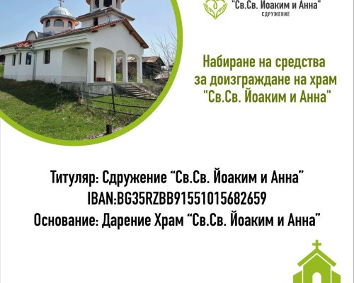БЛАГОТВОРИТЕЛЕН КОНЦЕРТ ЗА НАБИРАНЕ НА СРЕДСТВА ЗА ДОИЗГРАЖДАНЕ НА ХРАМ СВ. СВ. ЙОАКИМ И АННА В СЕЛО ДОЛНО ДРАГЛИЩЕ