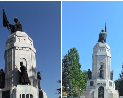 СКАНДАЛНО: Мъже се вихрят на чалга върху паметника Майка България