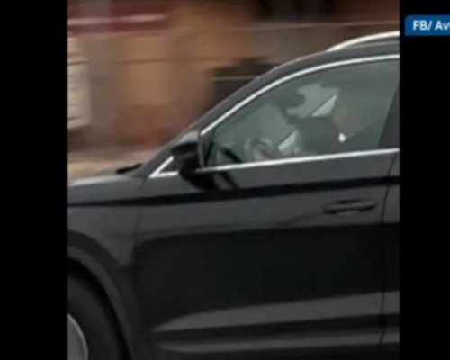 Дете управлява дипломатическа кола, минава на червено на три светофара
