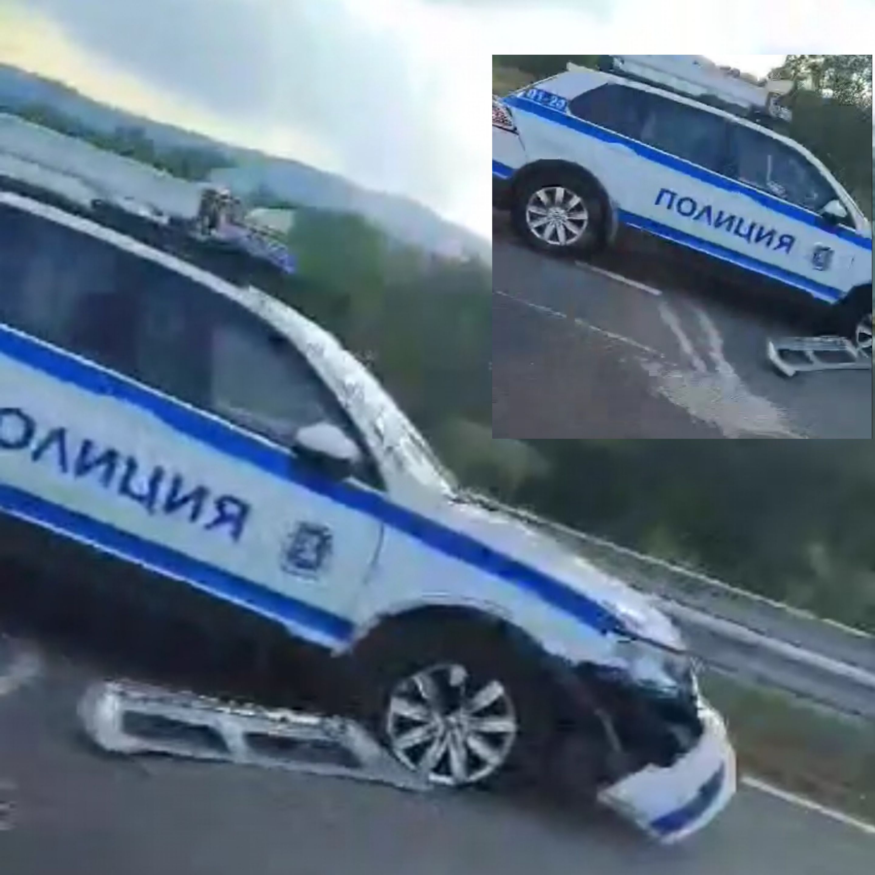 Камикадзе си спретна гонка с ченгета в Благоевградско, блъсна патрулка, двама пострадаха