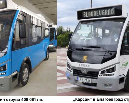 Защо електробусите  Карсан  в Добрич струват 408 061 лв. а в Благоевград 936 902 лв. за брой?!