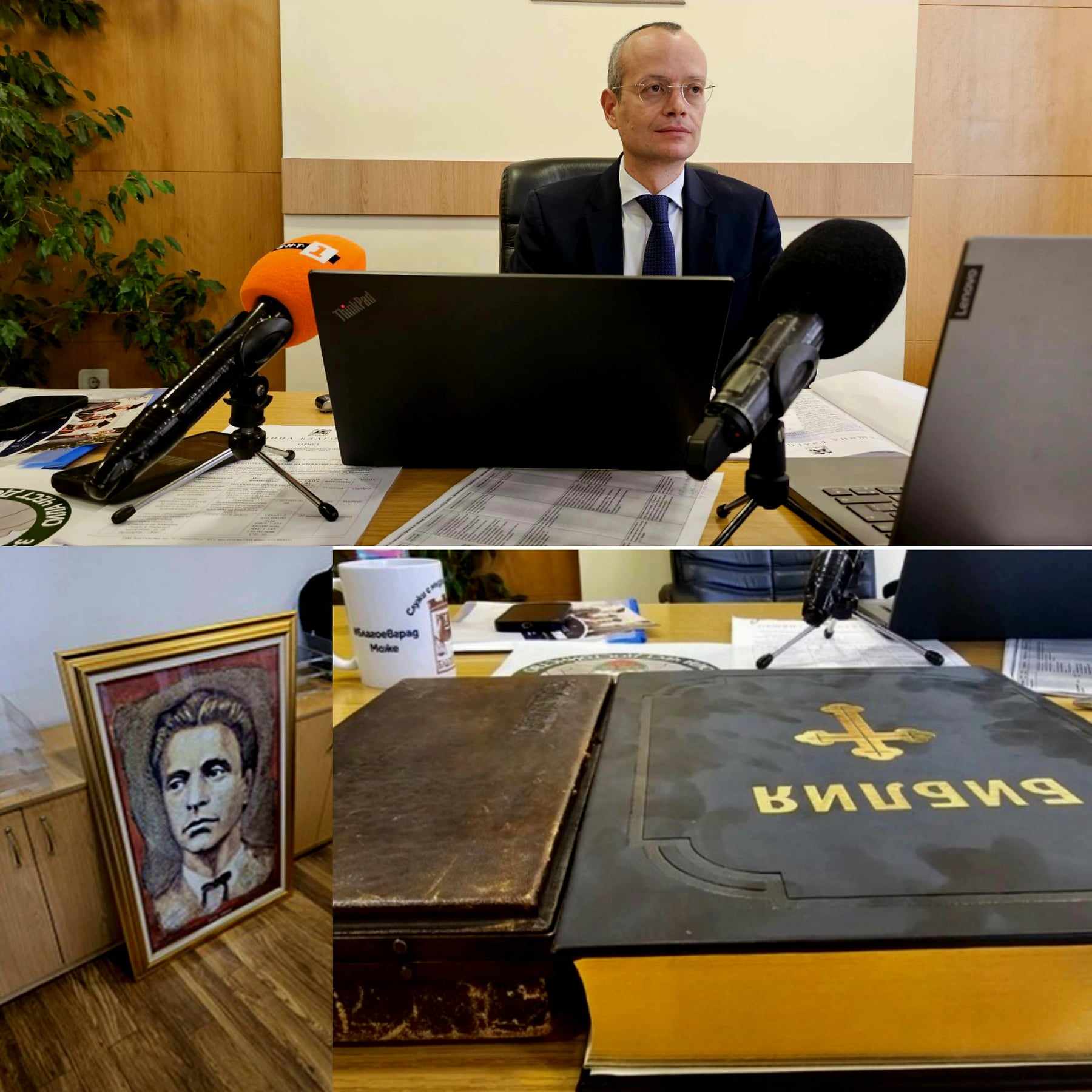 Левски се върна на стената в кметския кабинет в Община Благоевград Левски се върна на стената в кметския кабинет в Община Благоевград