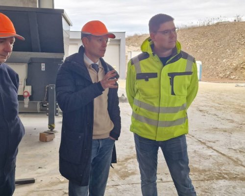 Кметът Байкушев инспектира строежа на Анаеробната инсталация за разделно събиране
