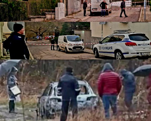 Откриха опожарен автомобил от обира на инкасото в Благоевград