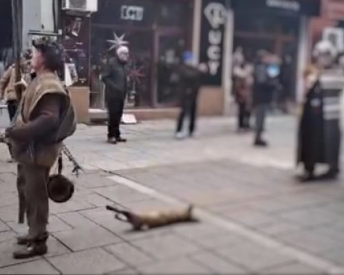ВЪЗМУЩЕНИЕ: Сурвакар влачи убита лисица на площада в Разлог