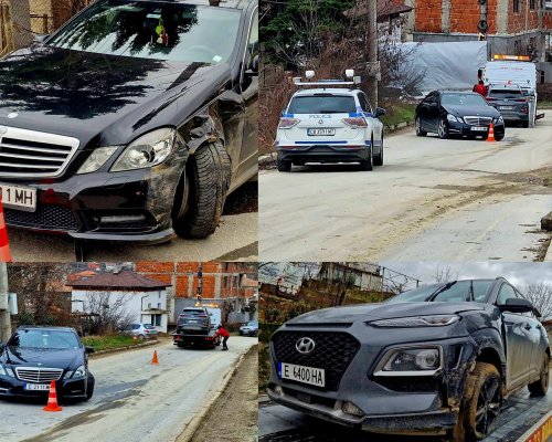 Катастрофа между два автомобила на главната улица в благоевградското село Изгрев