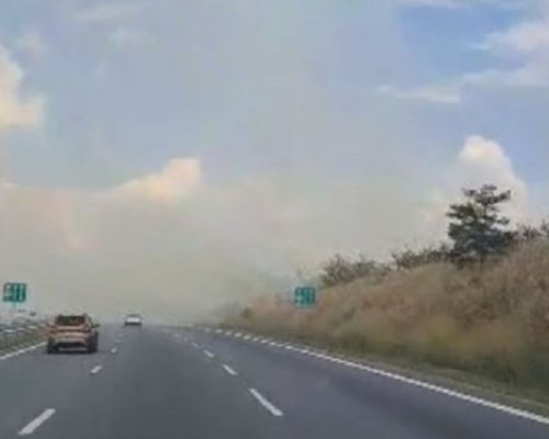 Лек автомобил изгоря на АМ Струма край Дупница