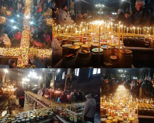 Стотици буркани с мед донесоха пчелари и миряни в храма в Благоевград в деня за почит към свети Харалампий