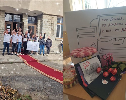 По атрактивен начин абитуриенти от Банско поканиха класния си ръководител да отпразнува с тях завършването им