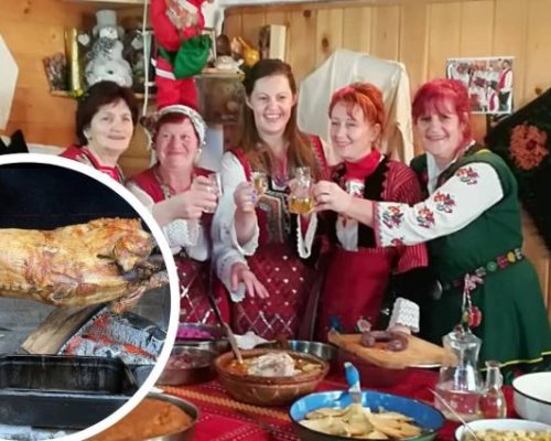 Автобус израелци на яхния при Дешка Кротева в разложкото село Горно Драглище