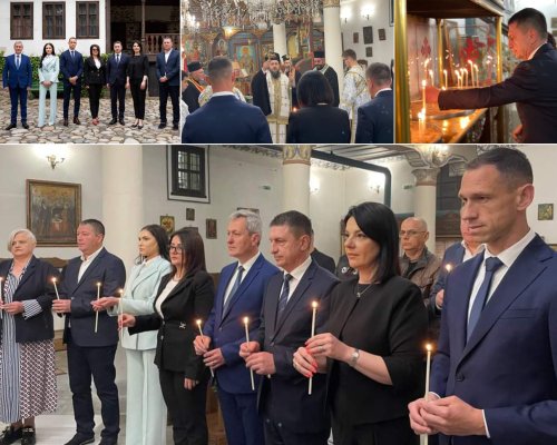 Коалицията ГЕРБ-СДС откри предизборната си кампания в Кюстендил с водосвет за здраве и успех