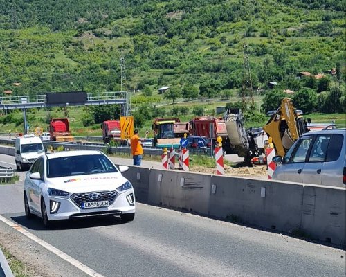Край на задръстванията на АМ Струма при Симитли