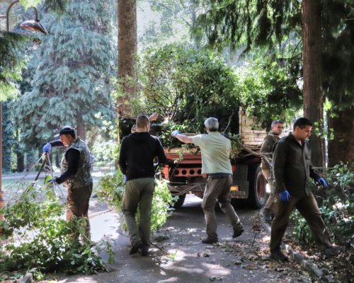 Почистиха градския парк в Банско