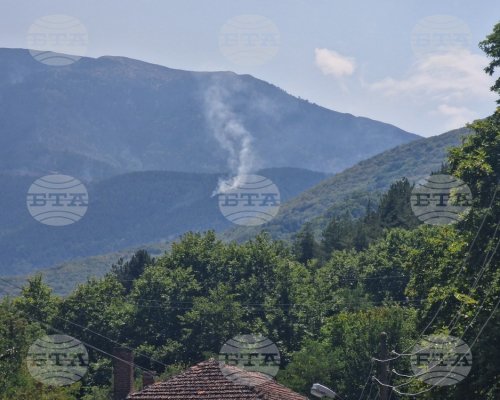 Новото огнище на пожара на българо-гръцката граница в планината Славянка се е разпалило от западния фронт