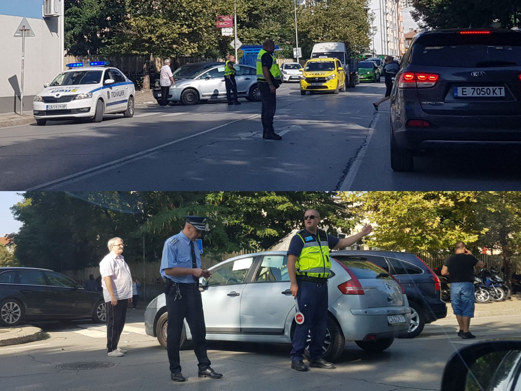 ПТП затруднява движението пред ОДМВР в Благоевград