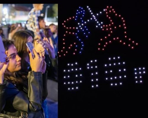 В небето над Петрич: 200 дрона разказват за цар Самуил