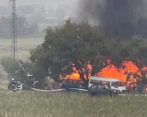 Голям пожар край Благоевград