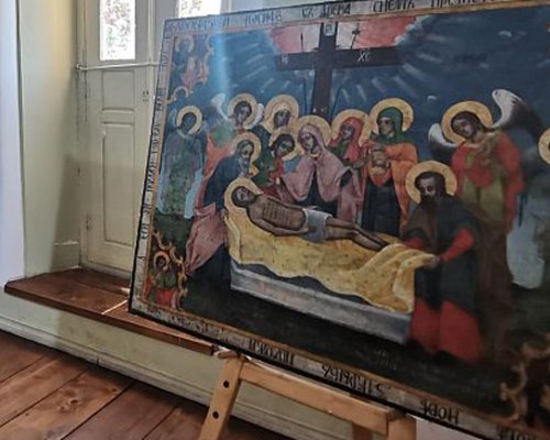 Плащеница от 19-и век показаха в музея на Гоце Делчев