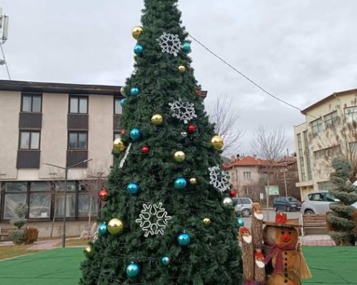 Коледната елха в Белица грейва тази вечер