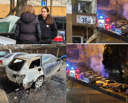 Запалиха АУДИ на млада жена от Симитли в Благоевград тази нощ (СНИМКИ)