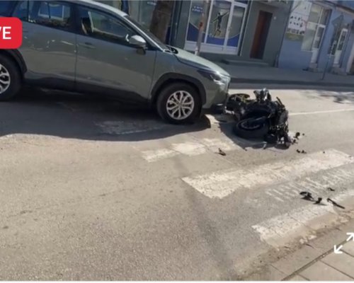 Джип блъсна моторист в Благоевград