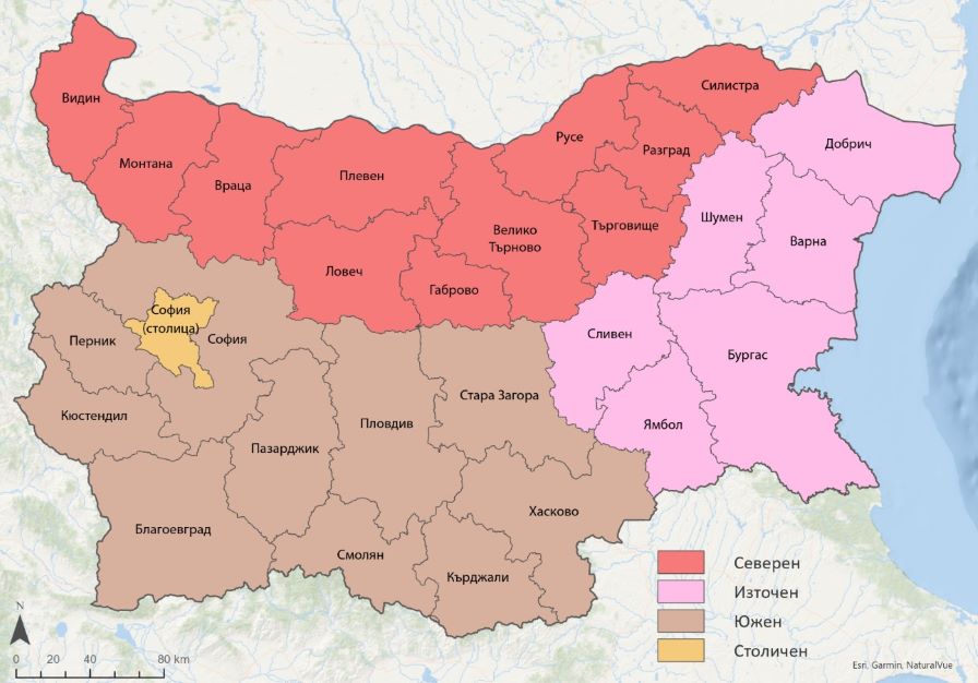 МС реши окончателно: България разделена на 4 региона, София е в самостоятелен