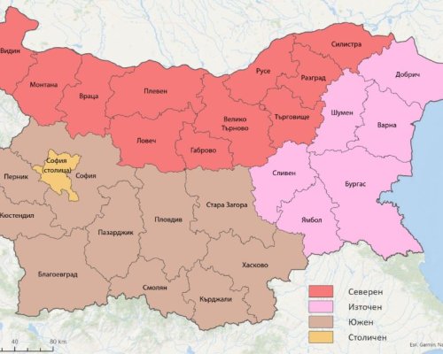МС реши окончателно: България разделена на 4 региона, София е в самостоятелен