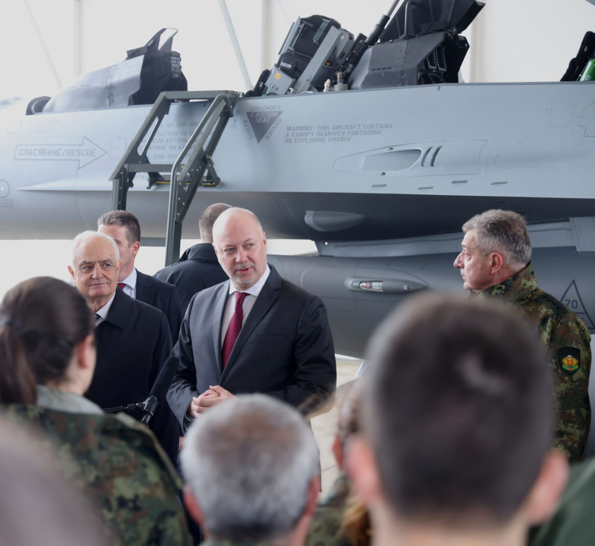 Премиерът Желязков: С получаването на първия изтребител F-16 затвърждаваме стратегическото партньорство между България и САЩ Премиерът Желязков: С получаването на първия изтребител F-16 затвърждаваме стратегическото партньорство между България и САЩ