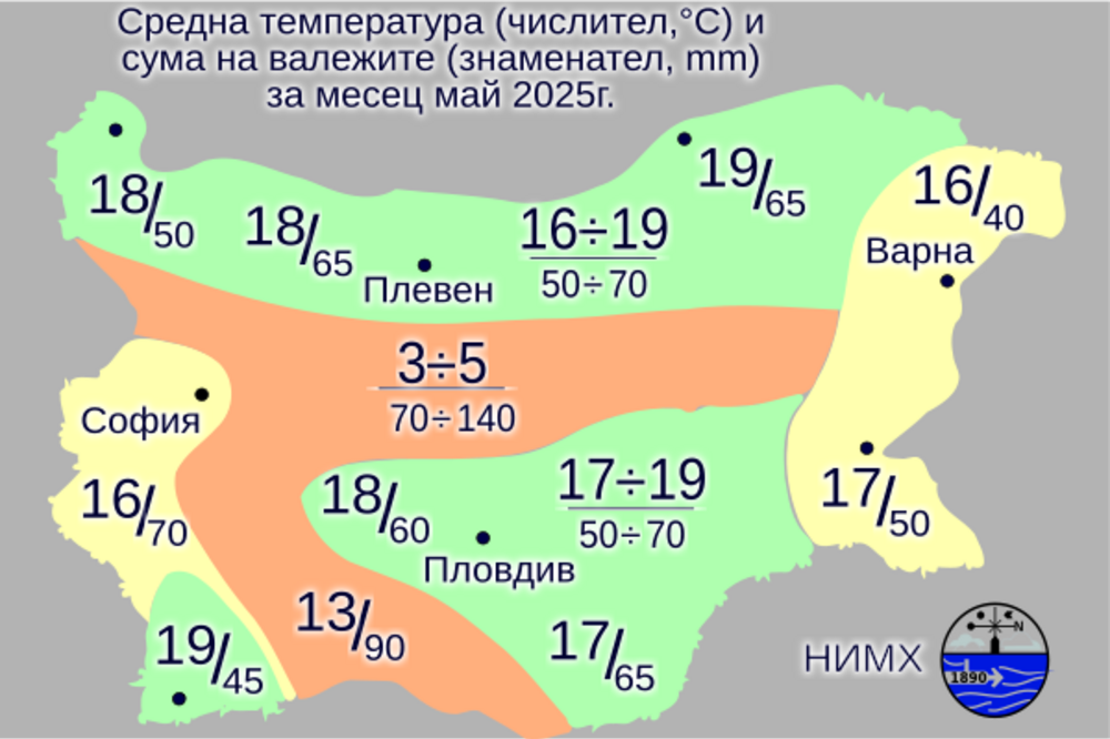 Прогноза за времето през месец Май Прогноза за времето през месец Май
