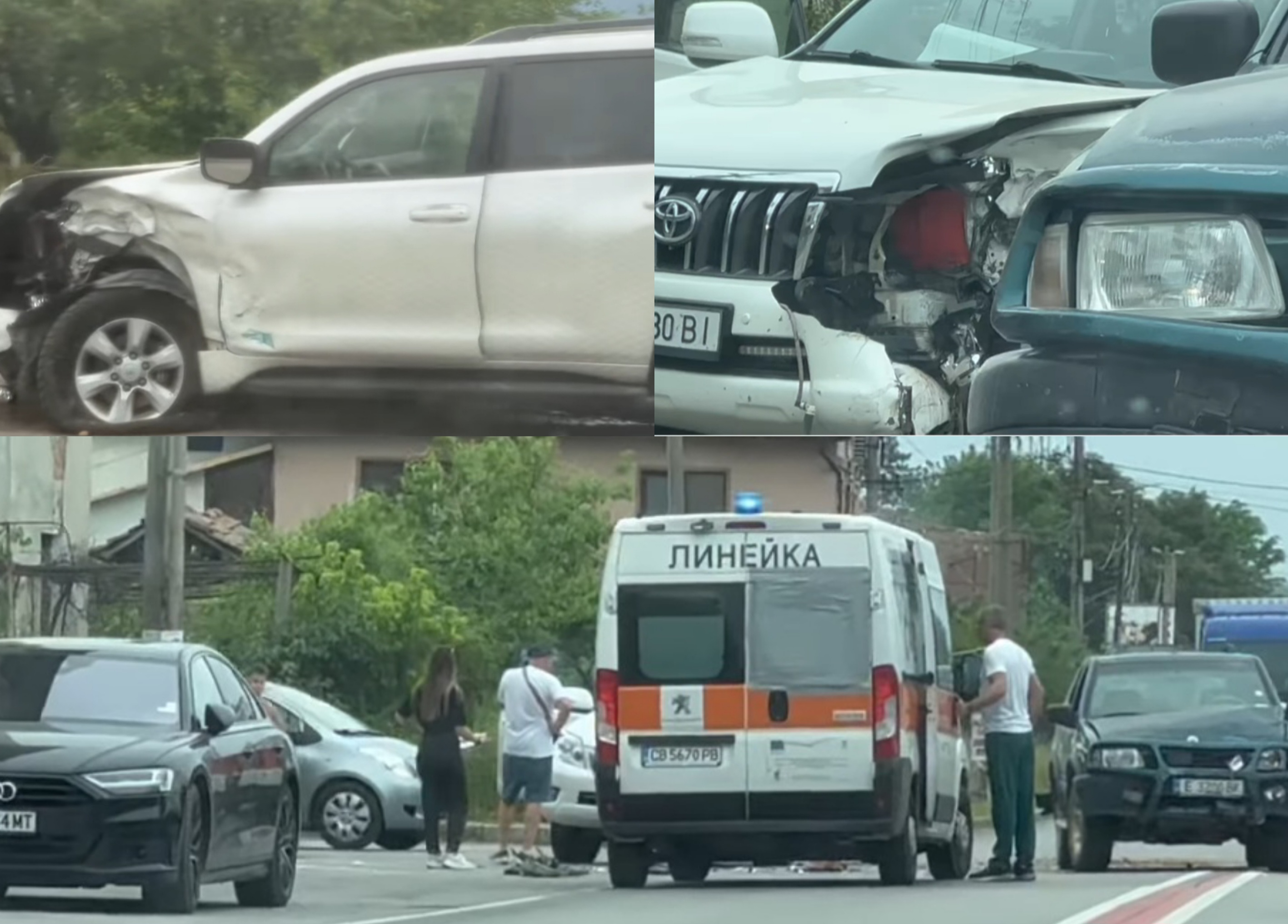 Катастрофа между три коли вдигна на крак спешните медици в Кресна