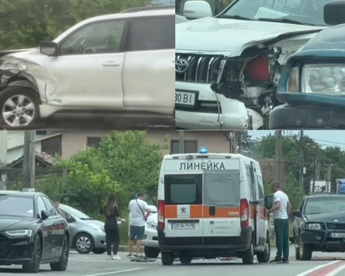 Катастрофа между три коли вдигна на крак спешните медици в Кресна