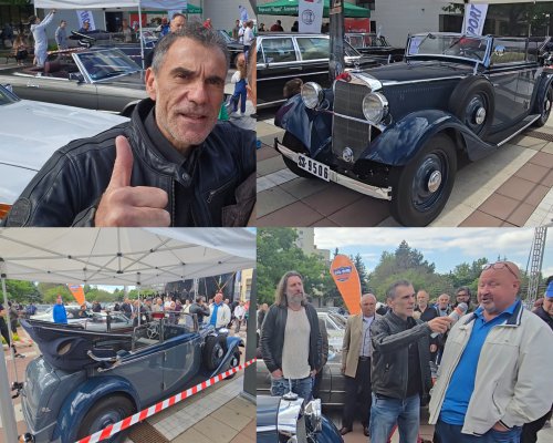 Влади Въргала представи 100-годишен Mercedes кабриолет на ретро парада в Благоевград