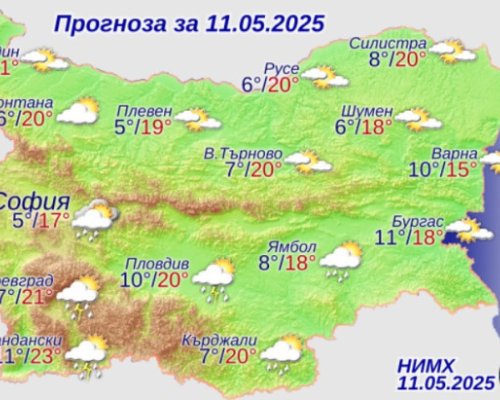 До 21 градуса в Благоевград днес, възможни са валежи