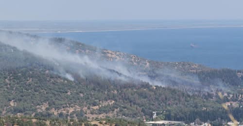 Голям горски пожар бушува в района на Кавала Голям горски пожар бушува в района на Кавала